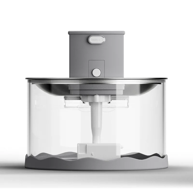 

Modern Stainless Steel Cat Water Fountain Wireless Super Mute Pet Drinking Water Feeder Automatic Battery Powered Solid Pattern