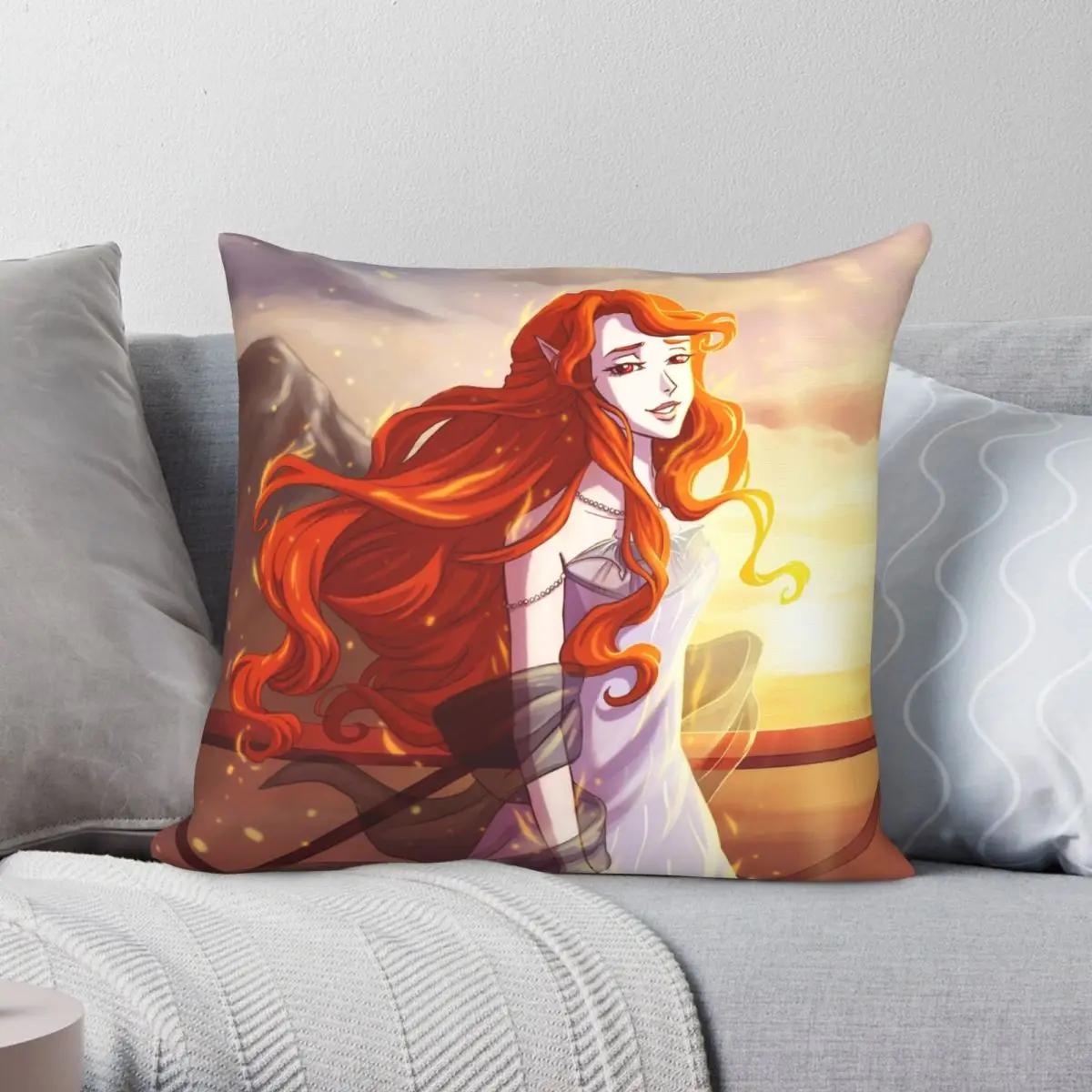 Castlevania Lenore Vampire Square Pillowcase Polyester Linen Velvet Creative Zip Decor Sofa Seater Cushion Cover Wholesale 18