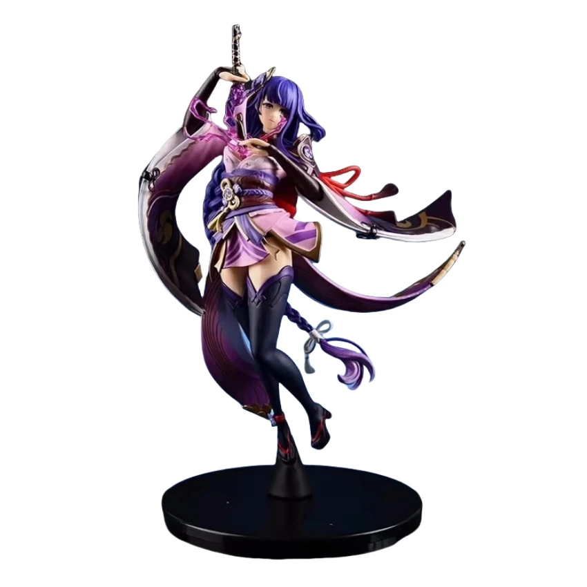 28CM Genshin Impact Raiden Shogun Yae Miko Zhongli Tartaglia Yoimiya figure Anime Action PVC Model Toy Collection Doll Gift