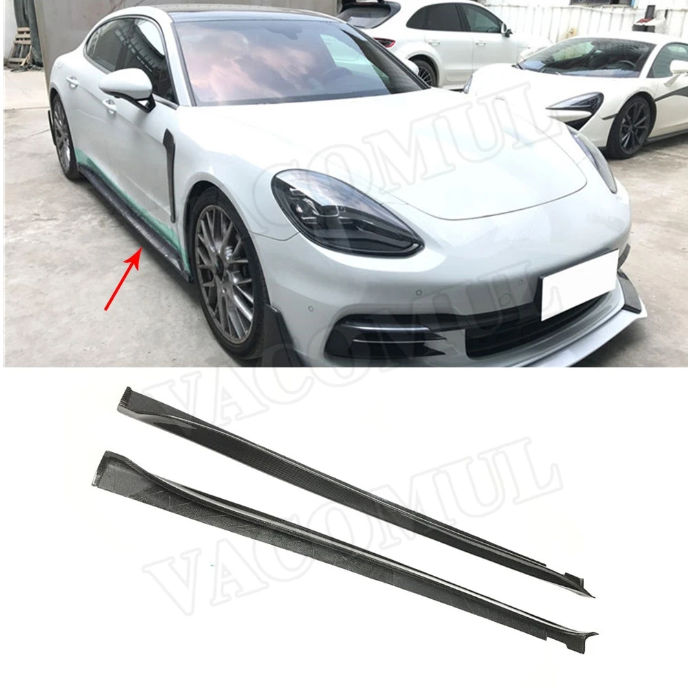 

VACOMUL сухие боковые юбки из углеродного волокна, фартуки для Porsche Panamera 971 2017 2018 2019, Стайлинг автомобиля