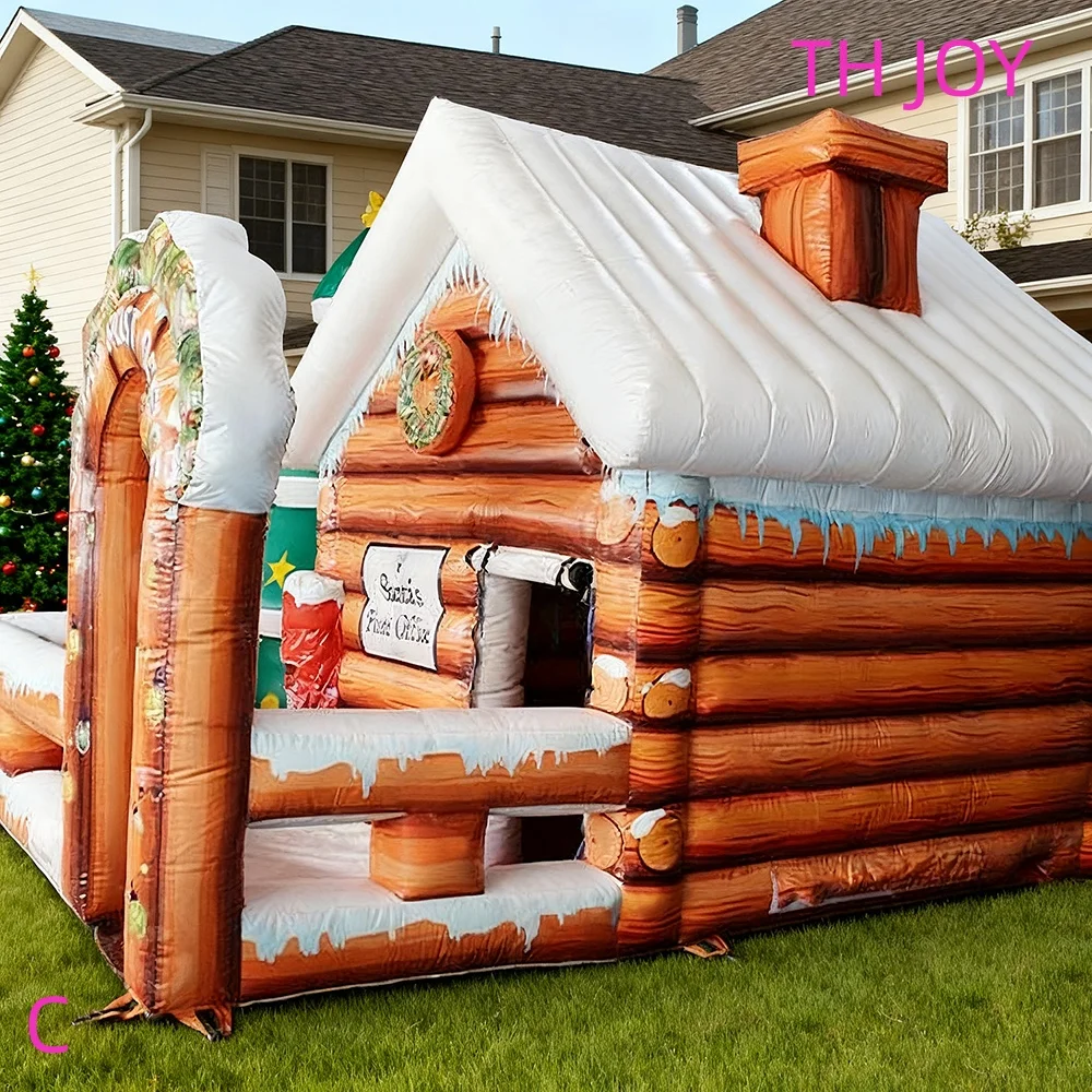 fast air ship to door,Christmas Decoration Inflatable Tent Inflatable Santa Claus Christmas House