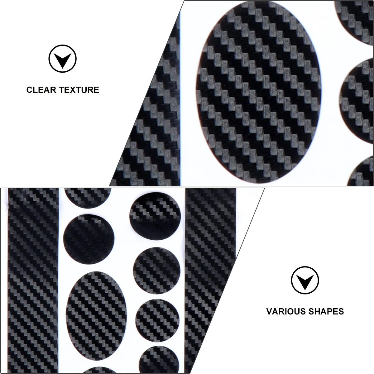 

2 Sheets 1 Bag Creative Bike Films Carbon Pattern Black Protection Films Wear-Resistant Easy to Wipe Clean Frame Covers