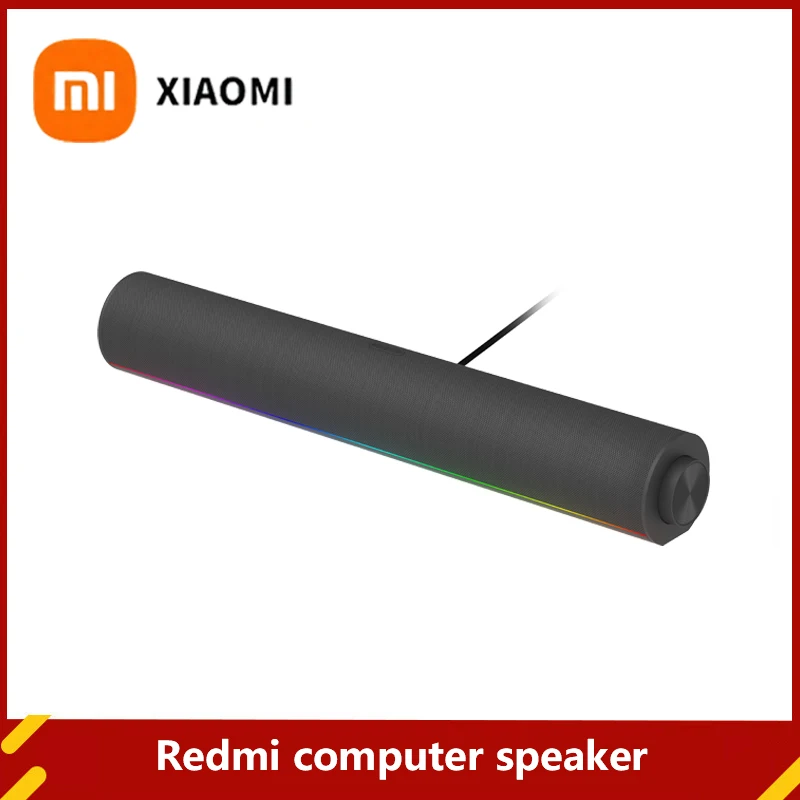 XIAOMI Redmi Computer Speaker Four-Unit Two-Channel Stereo RGB Ambient Light Bluetooth 5.0 Built-in Microphone Knob Control