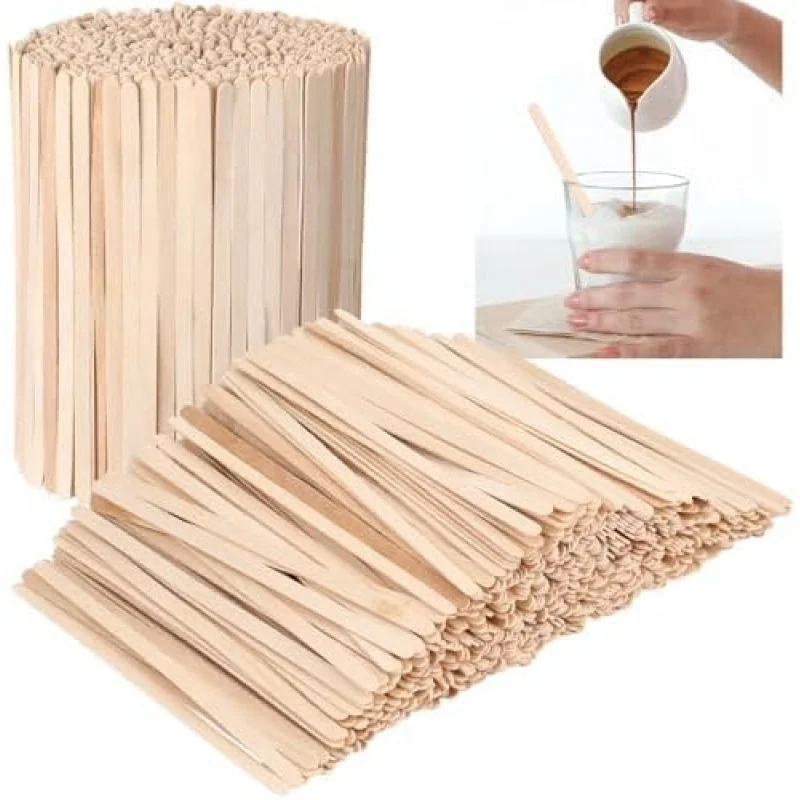 500-3000pc wood coffee stir sticks disposable wooden coffee stirrers bulk long tea stirring stick round end swizzle beverage