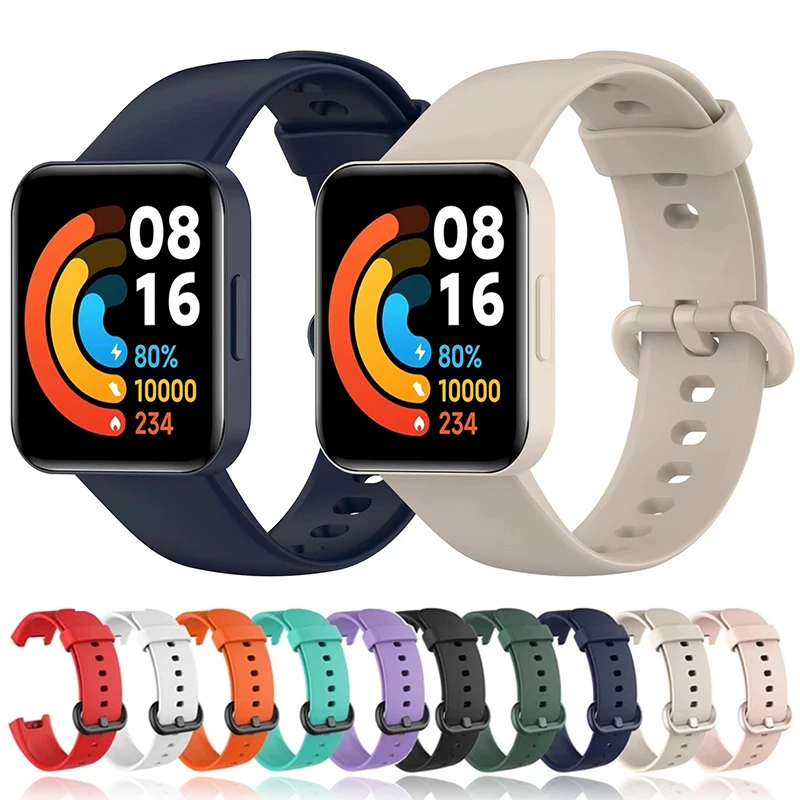 Vervangende Bandjes Voor Xiaomi Mi Watch Lite Siliconen Armband Voor Redmi Horloge 2 3 Lite Active Poco Horloge Polsbandje