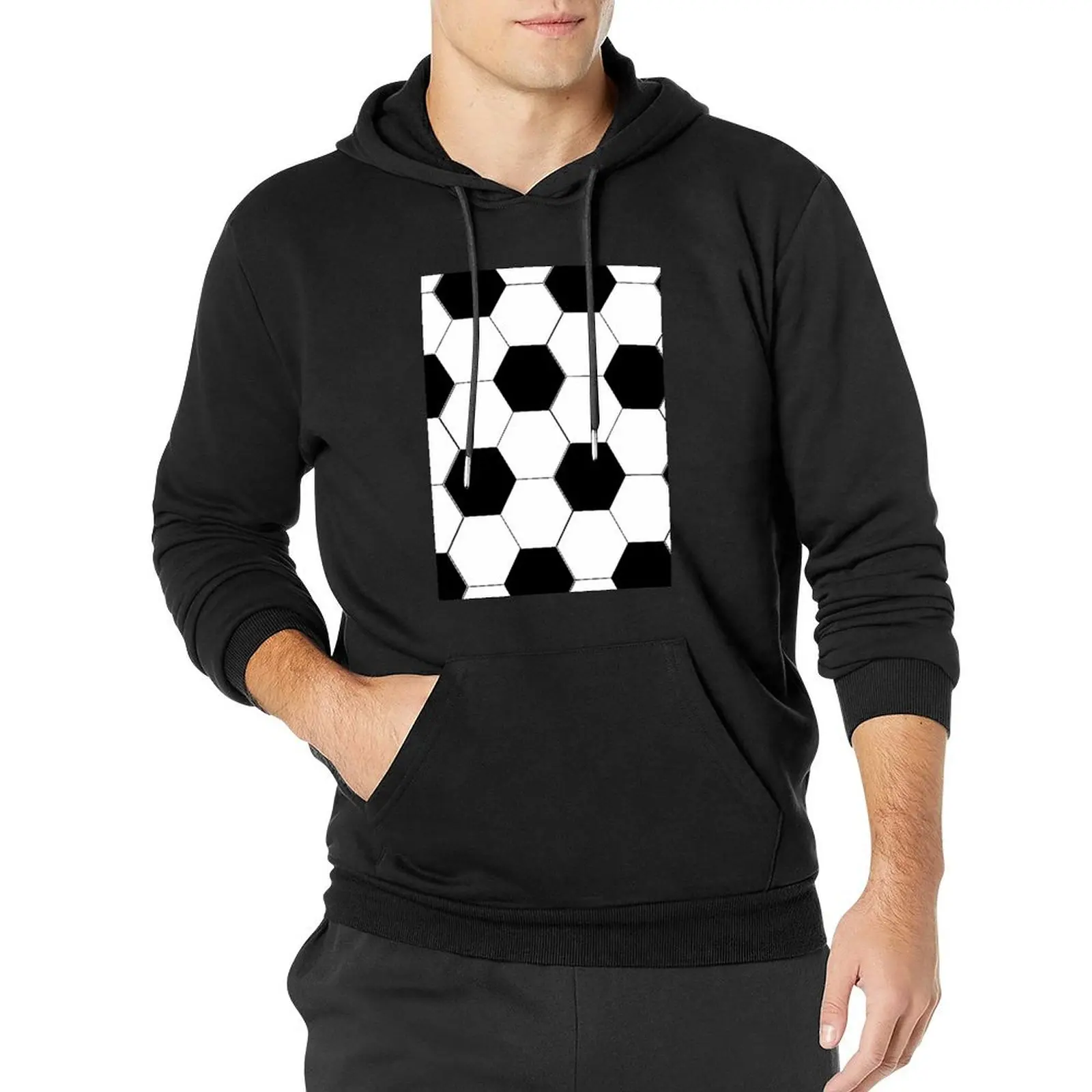 MAN CAVE SOCCER BALL FOOTBALL DESIGN FOR SPORTS LOVERS BY OZCUSHIONSTOO Pullover Hoodie autumn new products hoodie graphic