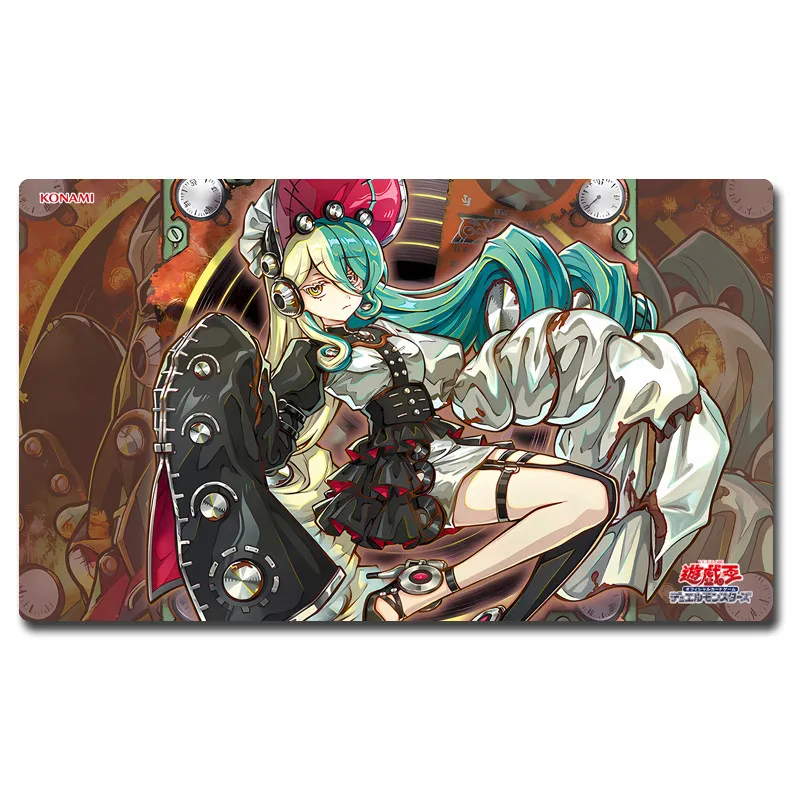 

600X350X2Mm Diy Yu-Gi-Oh! Kewl Tune Rotary Card Battle Mat Ygo Single Player Board Game Card Duel Plate Battle Mat Gift Toys
