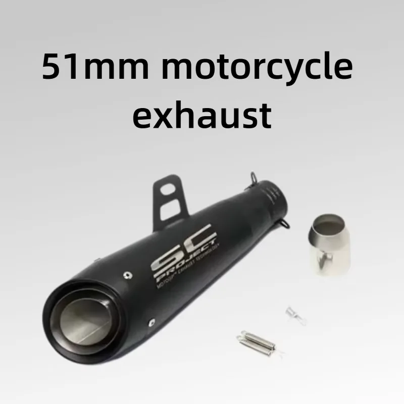 51MM Motorcycle pipe Double Layer Exhaust Tail Throat for Little Ninja Z250 300 R25R3R6 MT0709 Motorcycle