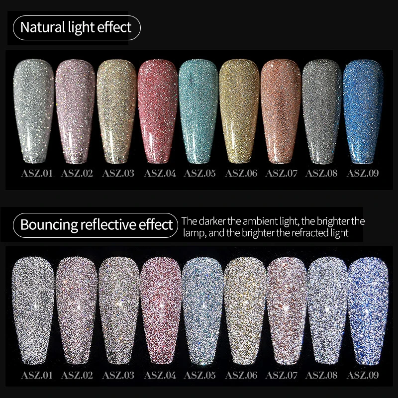 1~4PCS ML Nail Gel Burst Shiny Glitter Soak Off UV Semi Permant Varnish Phototherapy Gel Nail Art Gel Polish TSLM1