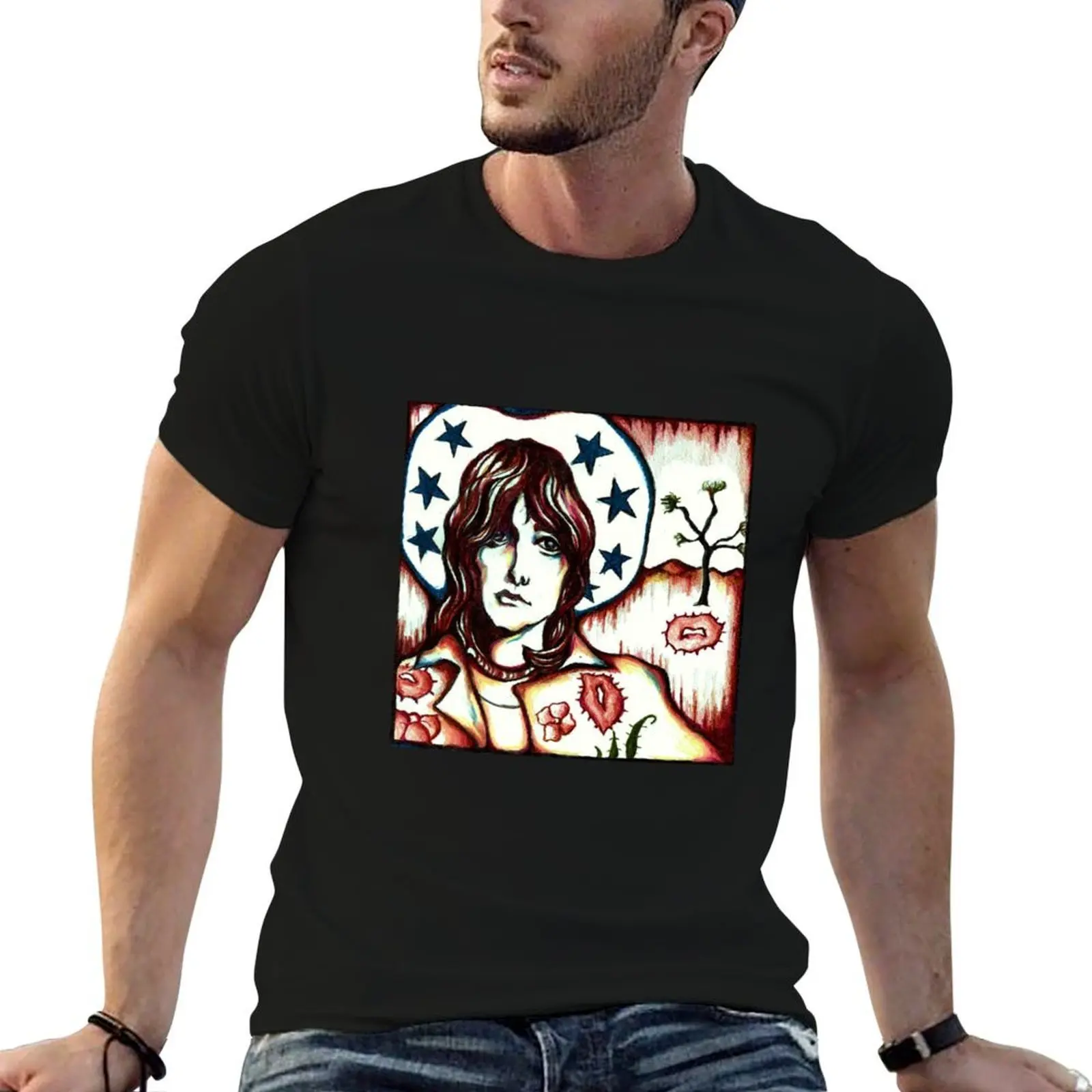 Gram Parsons Joshua Tree T-Shirt t shirts for man pack white t shirts for man cotton man t shirts graphic T-shirt