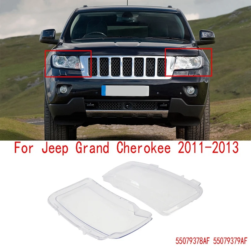 Copriobiettivo faro anteriore per Jeep Grand Cherokee 2011-2013 maschere guscio lampada