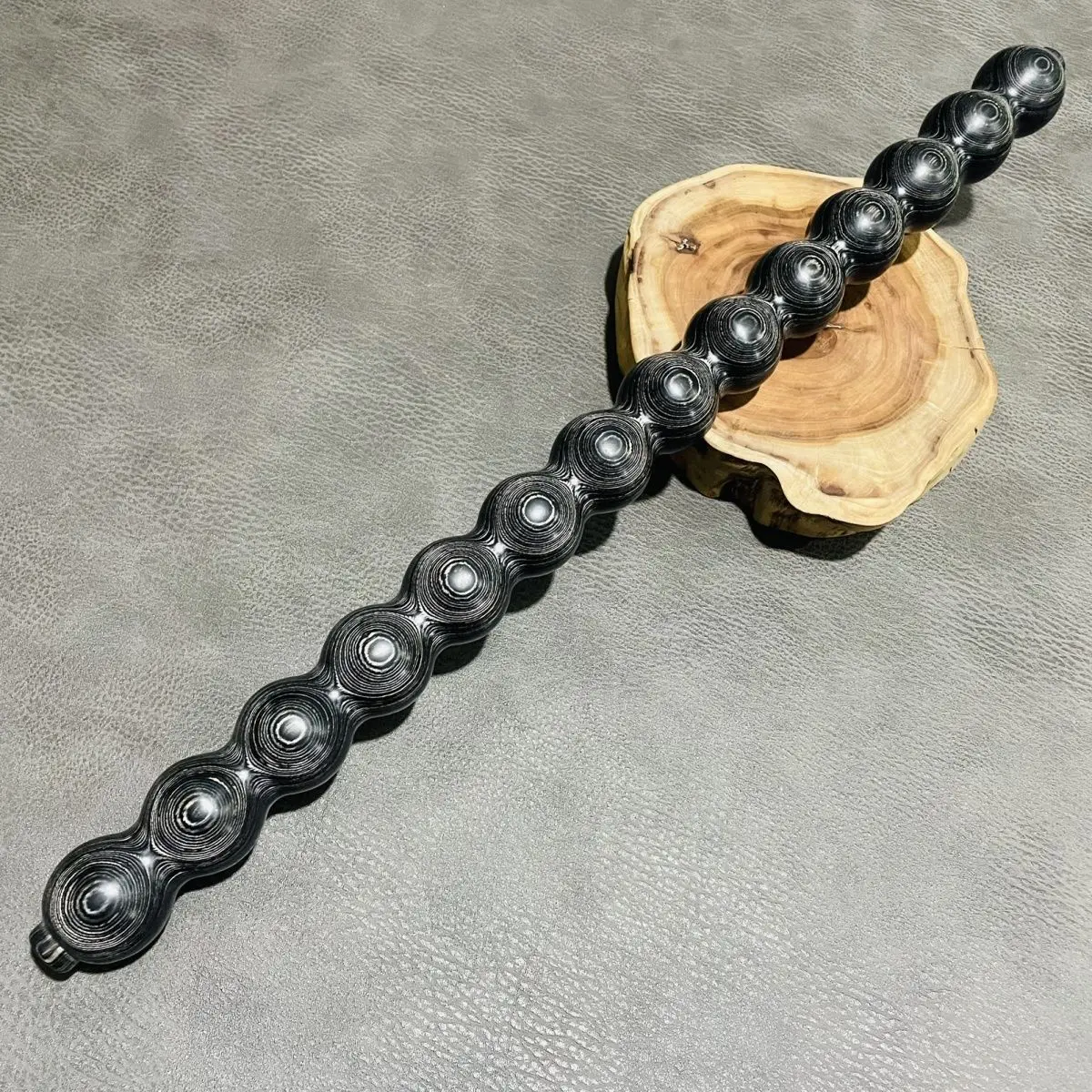 56cm Outdoor Portable EDC Ebony Massage Short Stick Fitness Exercise Short Stick Tool