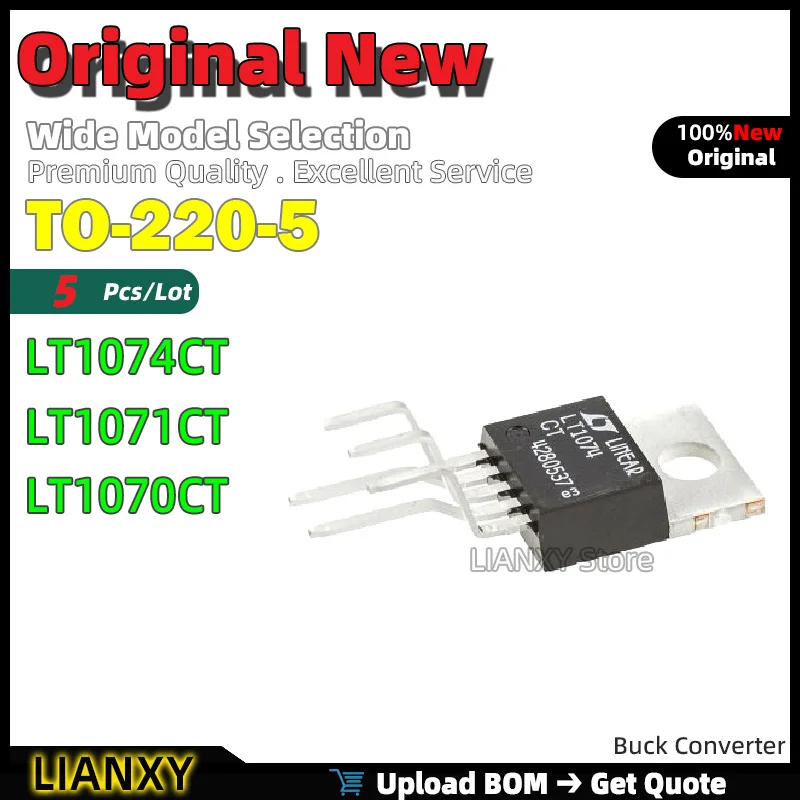 5pcs TO-220-5 LT1074CT LT1071CT LT1070CT Buck Converter New Original