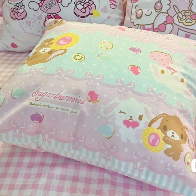 Sanrio Sugarbunnies Mezzo Piano Print Anime Throw Pillow Sofa Pillow Pink Square Pillow Home Decoration Rare Styles Girl Gifts