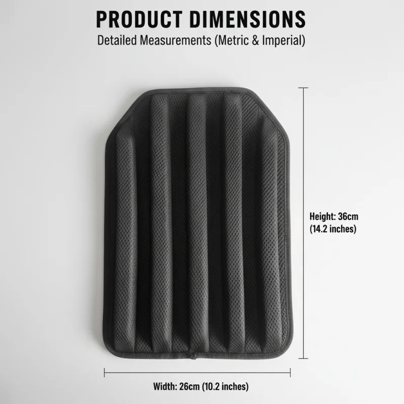 Tactical Ventilated Inner Liner Pad - High-Density EVA, Shock Absorption, Breathable Mesh, Adjustable & Removable for Airflow