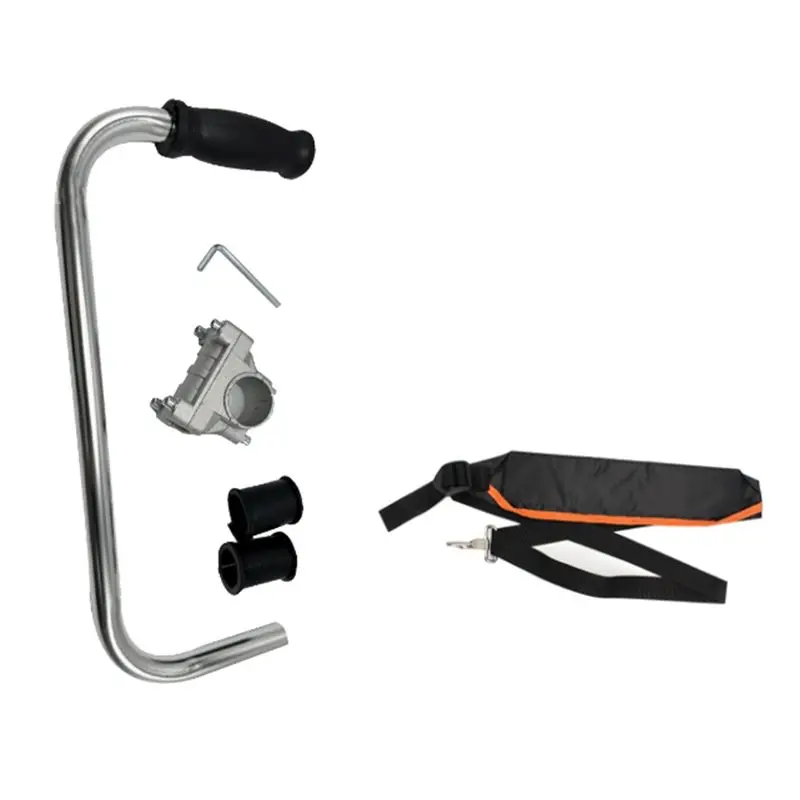 aa81-グリップ式ストリングトリマーハンドル、ショルダーストラップハーネス付き、除草機ハンドル延長、芝刈り機ハンドルグリップ、芝生管理用