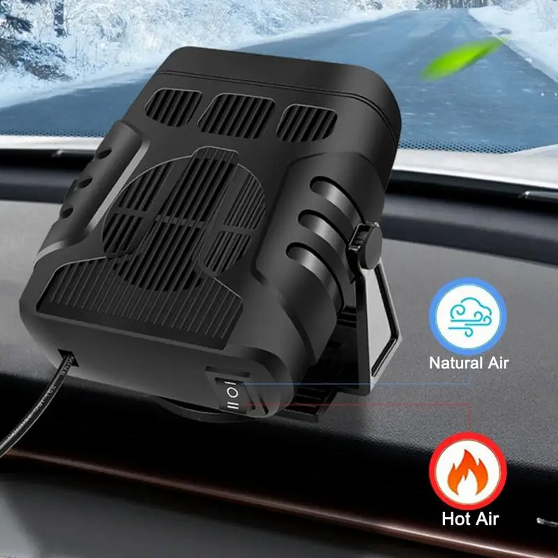 Calentador portátil 2 en 1 para coche, desempañador de rotación de 360 grados, parabrisas de coche, calentamiento rápido, descongelación, 120W/200W, calentador Interior de coche