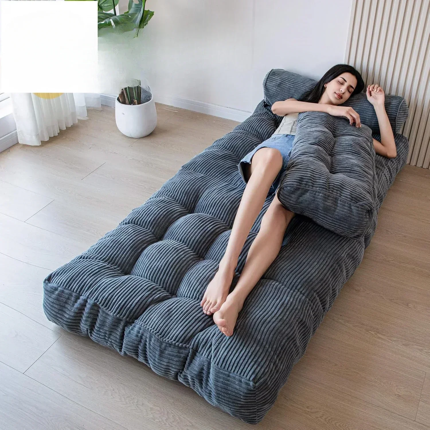 Modern minimalist waffle sofa sleepable bedroom balcony