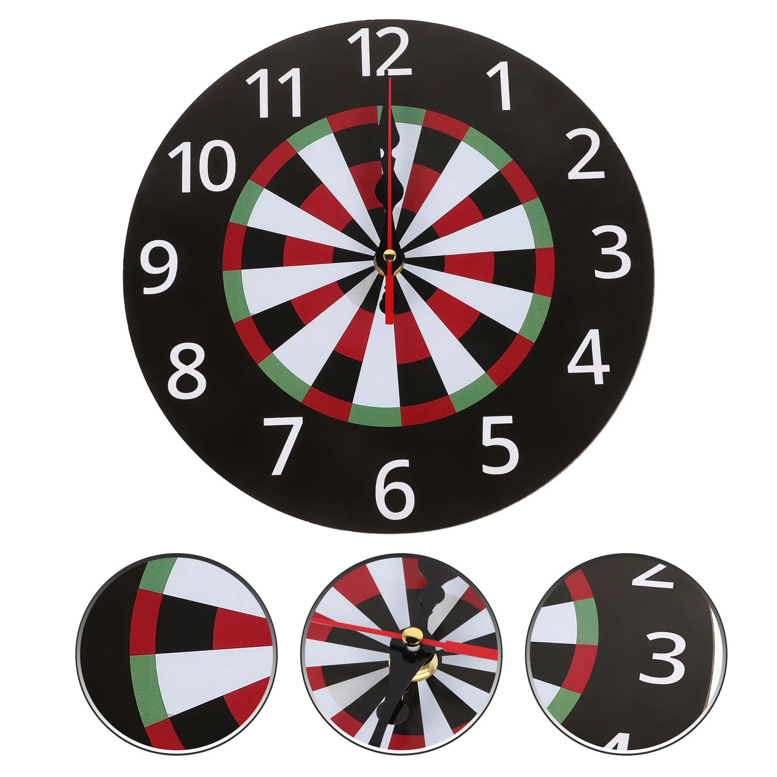 

Darts Mute Bedroom Decorative Simple Round Hanging Non Ticking For Living Room Office Household Wall Hanging Clock