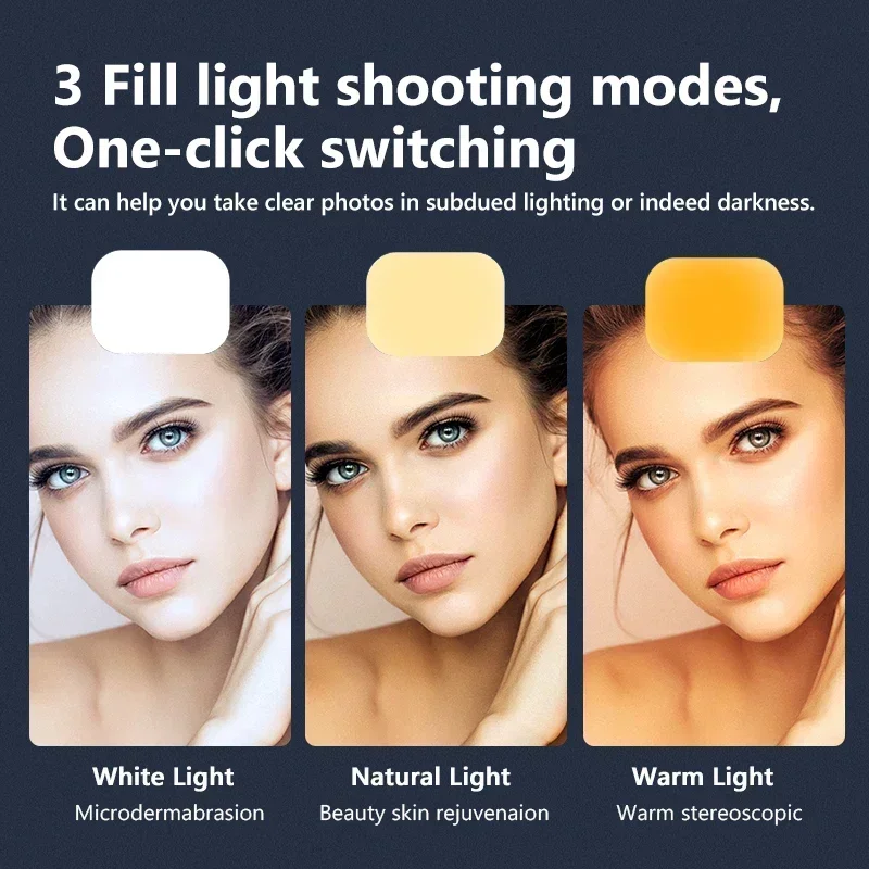Składany kij do selfie Doule LED Fill Light z bezprzewodowym stojakiem na statyw Bluetooth Remote Desktop do uchwytu na smartfona z systemem iOS i Android — zdjęcie 5