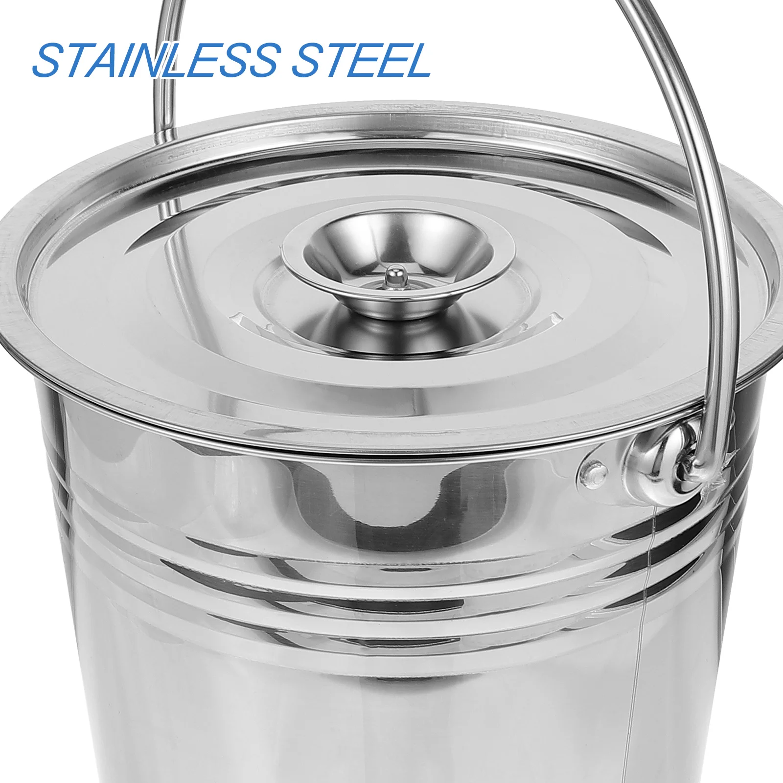 Stainless Steel Fireplace Cleaning Ash Bucket Coal Holder Incinerator Storage Garbage Can Oil Grill Tools