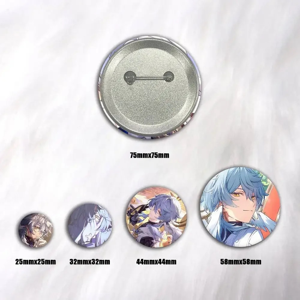A-Honkai Star Rail Sunday Cartoon Round Brooches On Backpack Jacket Acrylic Button Pins Collection Gifts