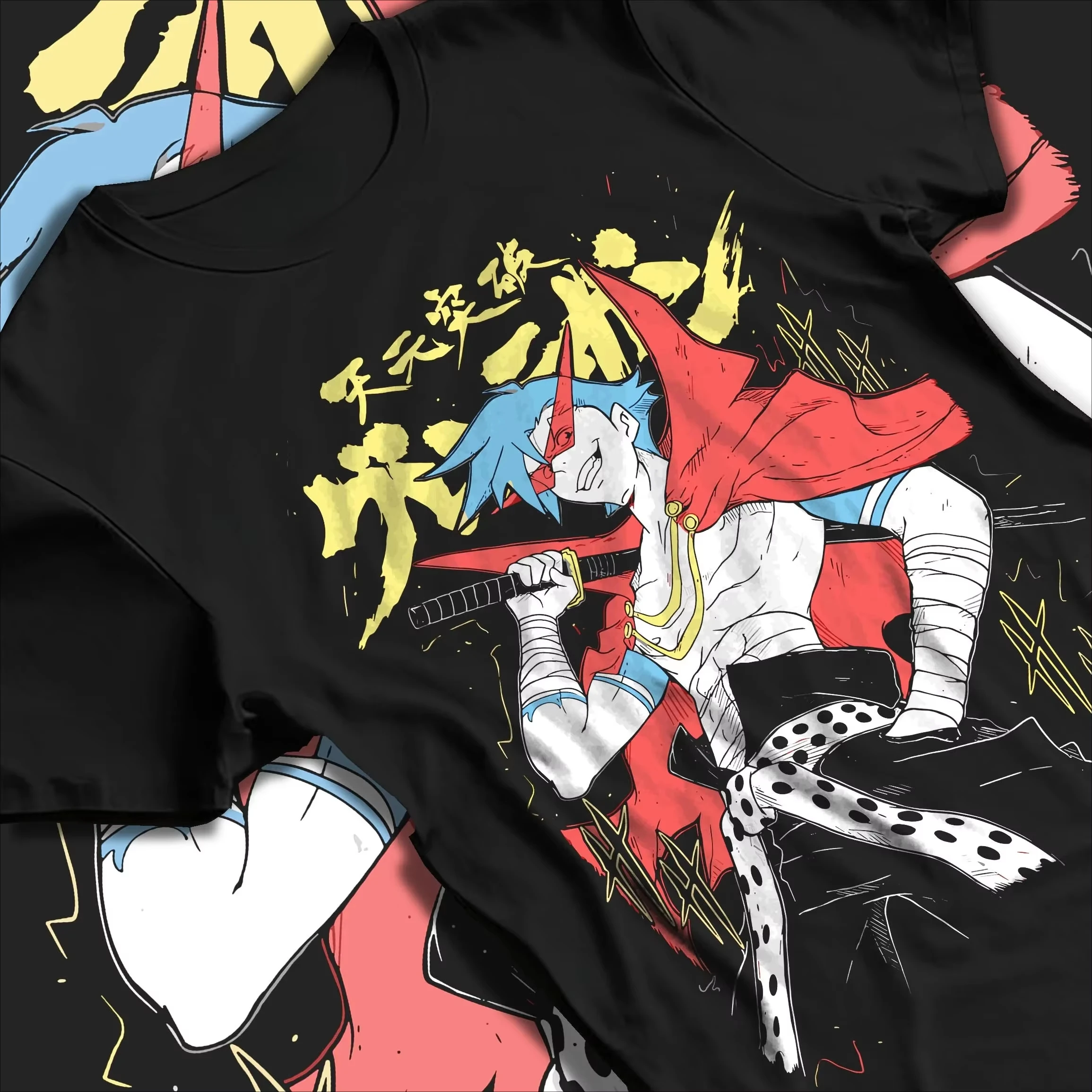 Anime Tengen Toppa Gurren Lagann Kamina Graphic Print T-shirt Women Men O-neck Cotton Streetwear Harajuku Fashion Oversized Top