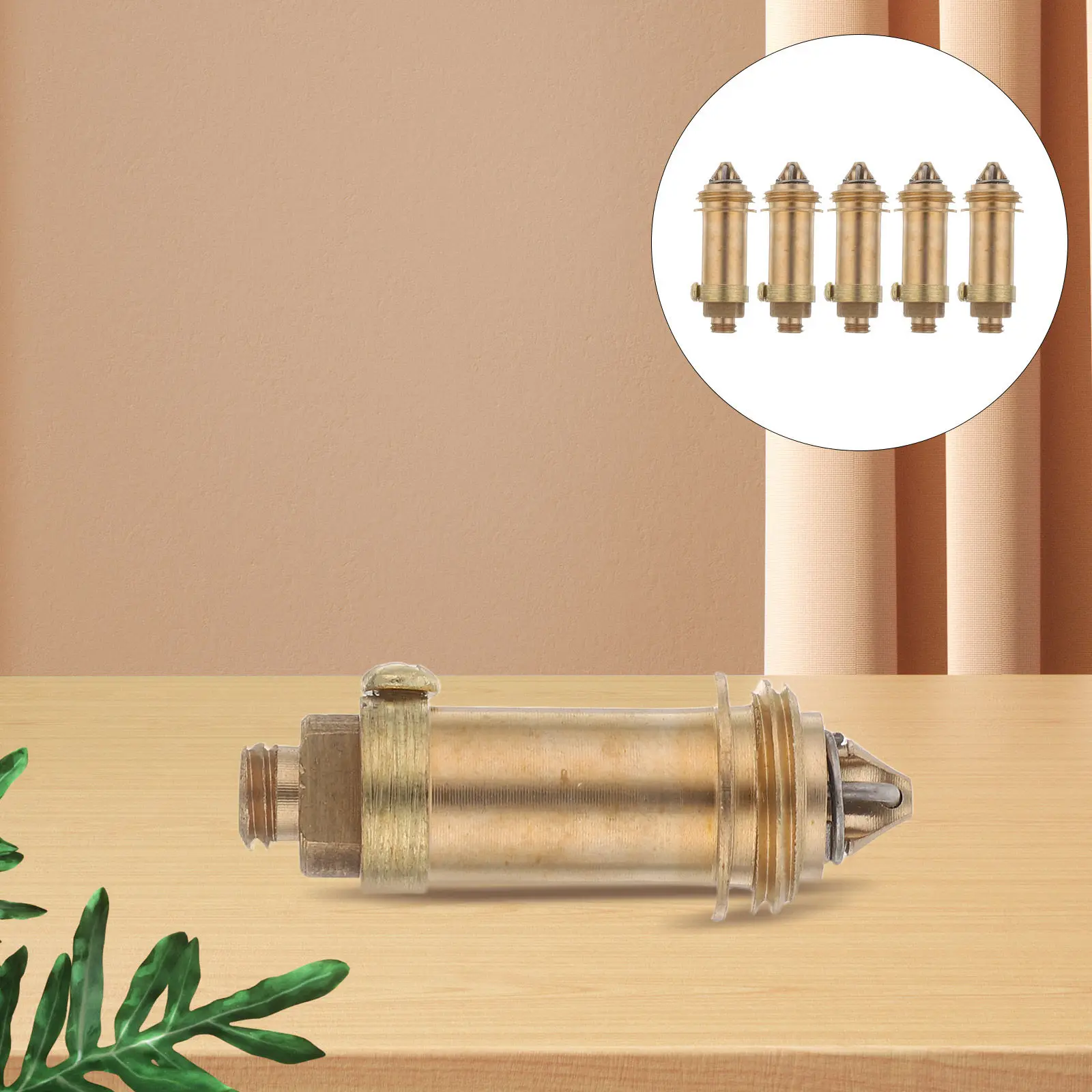 

5Pcs Copper Basin Sink Pop Up Drain Plug Core Replacement M16x1.5 Bathroom Washbasin Bounce Core Drain Stopper Spare