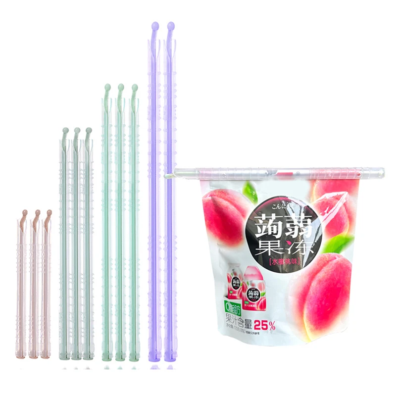 Plastic Bag Clips Food Sealed Sticks Kitchen Food Snack Grip Organizer Bag Seal Clip Rod Moisture-Proof Storage Clamp