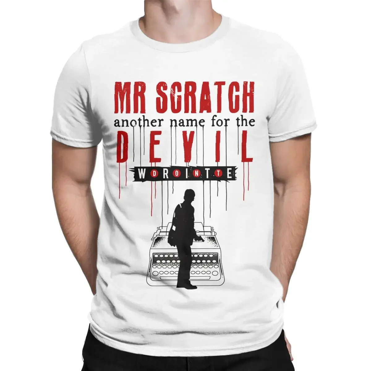 Summer Alan Wake 2 Scratch Devil And Writer Men T Shirt Survival Game Accessories Novelty Tees T-Shirt 100% Cotton Gift Clothing