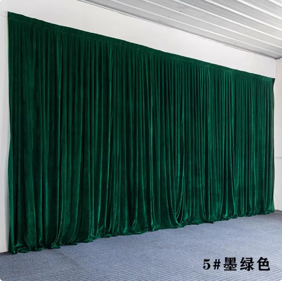 Premium Elegant Flannel Backdrop Curtain For Wedding Church Wall Stage Drap Valance  Customzied Color and Size