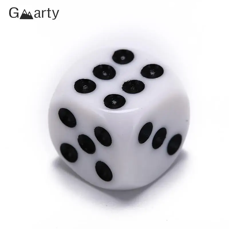 5 pçs/set 16mm dice branco canto redondo hexaedro beber dados clube barra de festa mesa jogar jogos jogo dados