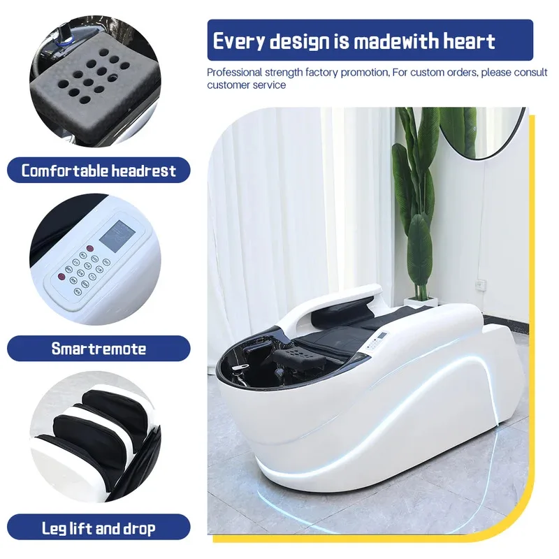 Multifunctional Smart Hair Washing Bed Salon Professional Hair Washing Chair with Massage Water Therapy Hair Washing Bed