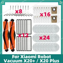 Compatible For Xiaomi Robot Vacuum X20+ / X20 Plus / X10+ Main Side Brush Mop Cloth Hepa Filter Dust Bag Accessories Parts