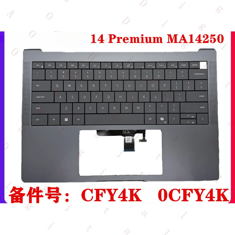 YU--   for Dell   Pro Max 14 Premium MA14250 CShell Palm rest Backlit keyboard  CFY4K 0CFY4K