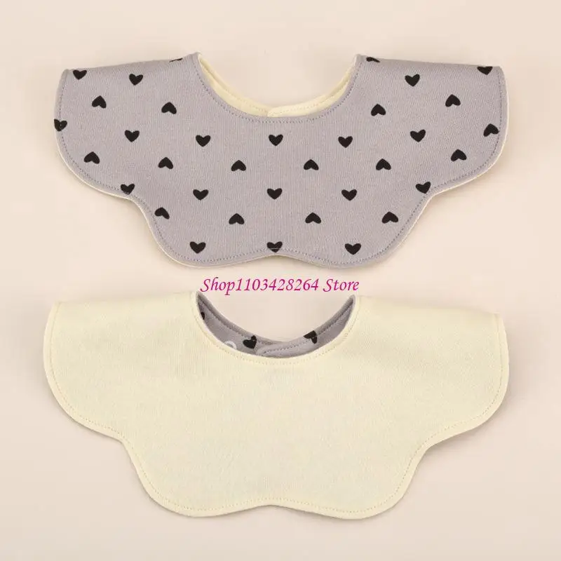 مريلة أطفال قابلة للعكس من القطن على الوجهين، مريلة بتصميم بتلات 360 درجة #4