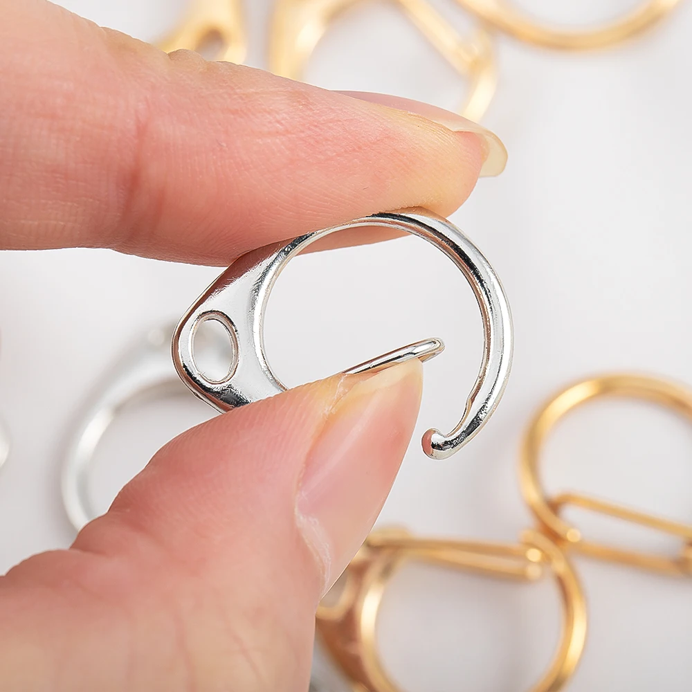10pcs D Snap Hook Lobster Clasp Keychain Rings