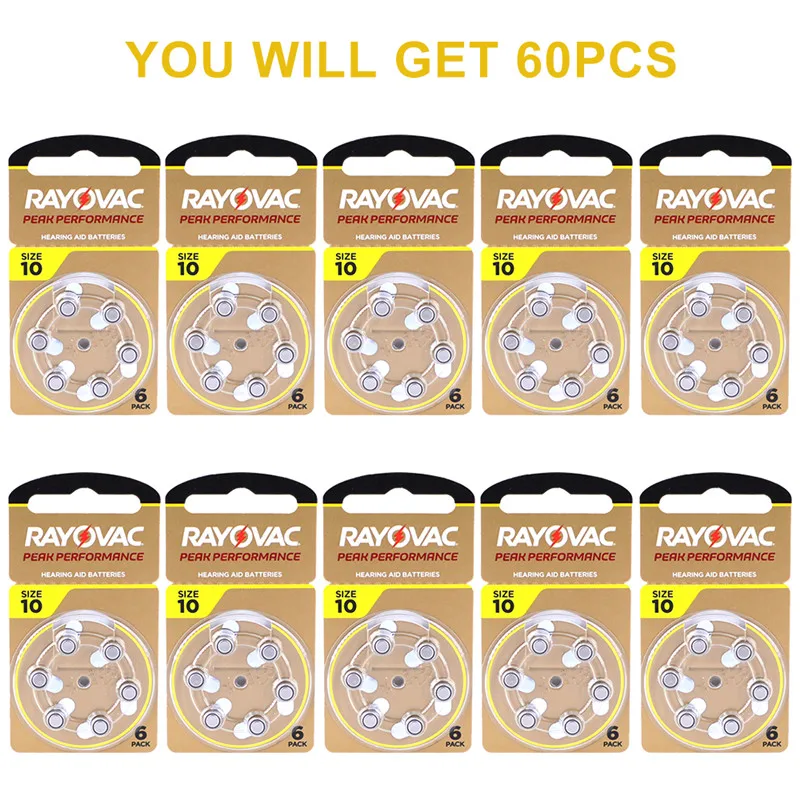 RAYOVAC-PEAK-60PCS-Hearing-Aid-Batteries-A10-10A-ZA10-10-S10,-60-PCS-Hearing-Aid-Batteries-Zinc-Air-Battery-For-Sound-Amplifier
