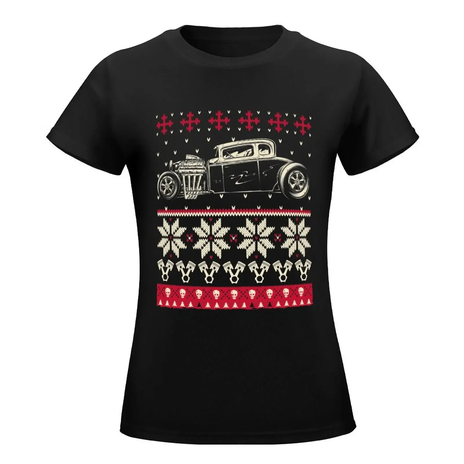 Hot Rod Ugly Christmas Sweater shirt for the car guy Christmas party T-Shirt animal print shirt for girls woman t shirt