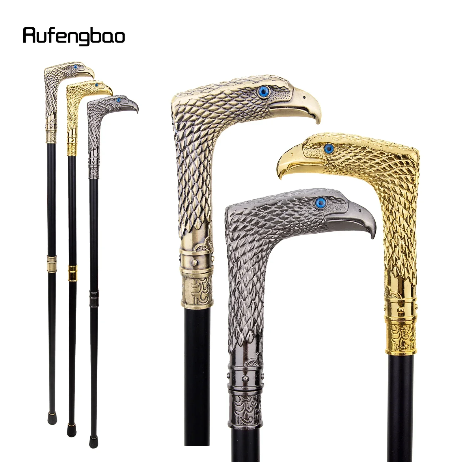 

Красочные голубые глаза, орел, модная трость, декоративная палочка, винтажная декоративная палочка для косплея, стимпанк и каждый