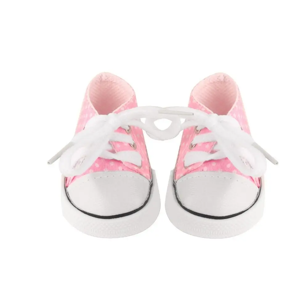 Shoes for Dolls Accessories Lace-up Doll Canvas Shoes 7CM Mini BJD Doll Shoes Kawaii Colorful Doll Sneakers Girl Gift