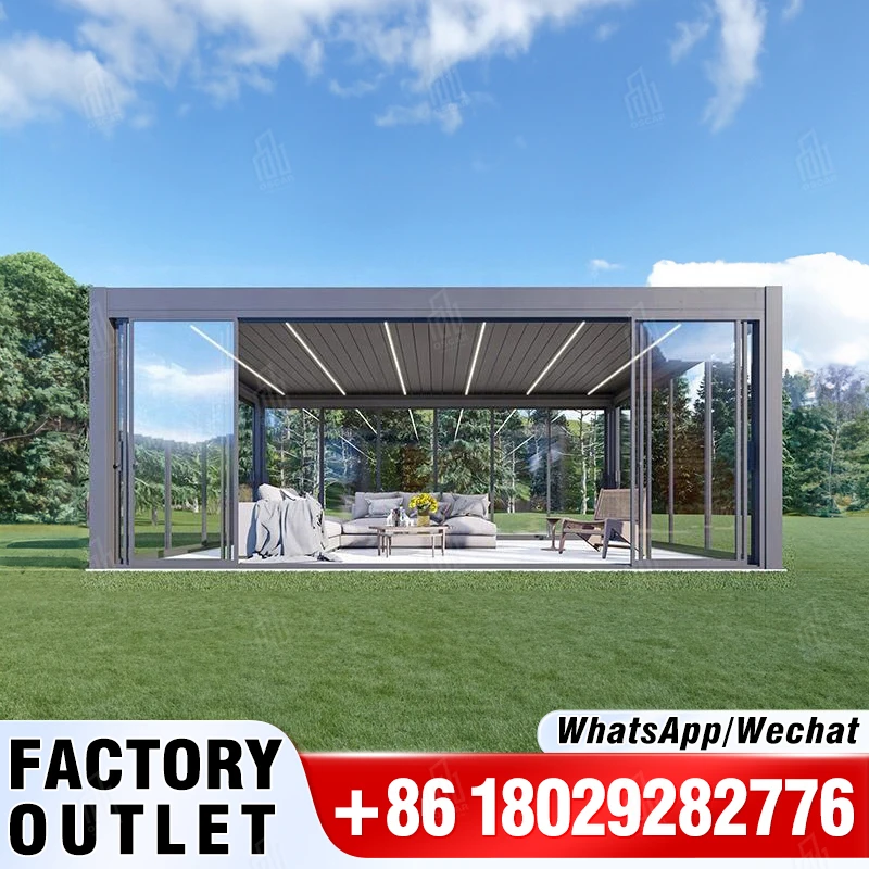 Outdoor Aluminum pergola Space Gazebo Tent Patio Tenda Arbours Furniture Gazebo