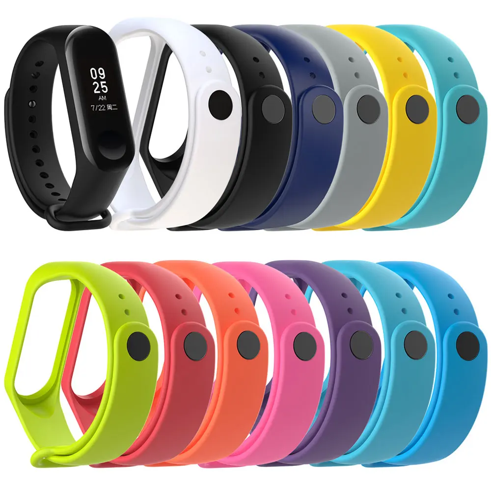 Strap For Xiaomi Mi Band 3 4 Smart Bracelet Replacement Straps TPU Wristband Smart Watch Band Wrist Strap For Xiaomi MiBand 3 4