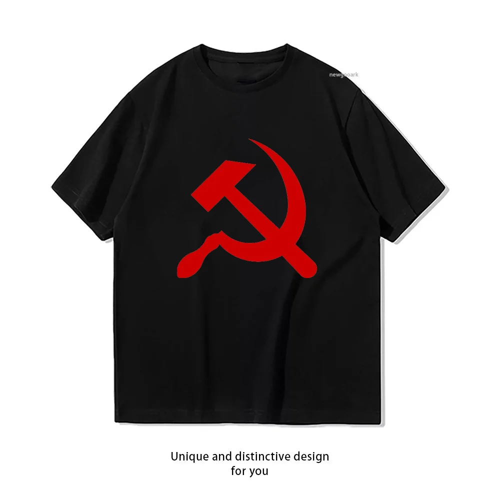 Hammer and Sickle t-shirt woman man Casual cotton graphic t shirts Adult streetwear camisetas tops tee Short-sleev O-neck