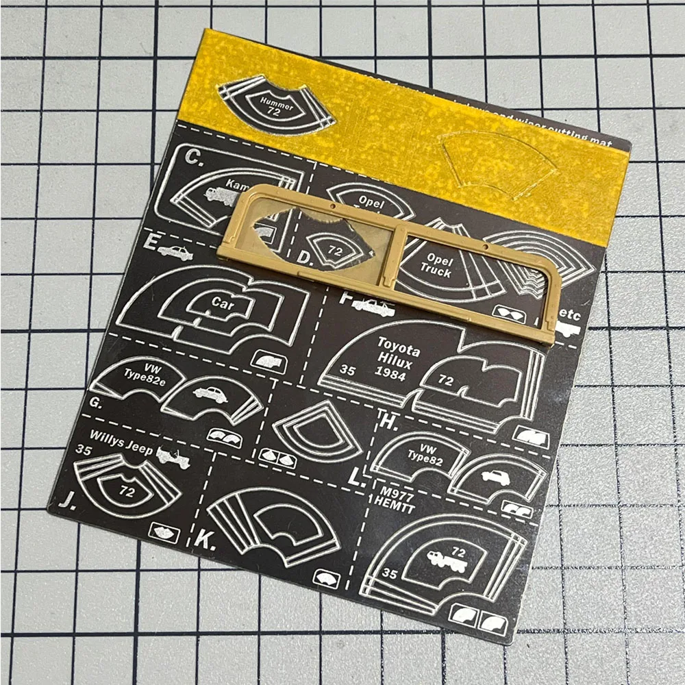 Alexen Tools 1/35 1/72 Model Car Window Wiper Cover Masking paper cutting template Slush Splash Effect Maker Tools