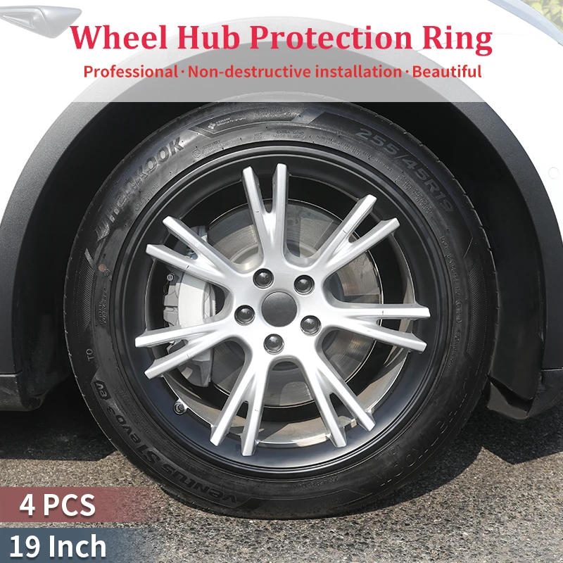 

Design for Tesla Model Y 2020-2024 Wheel Protector for Car Rim Protector 19 inch for Wheel Cover ABS Rim Hubcaps Protection