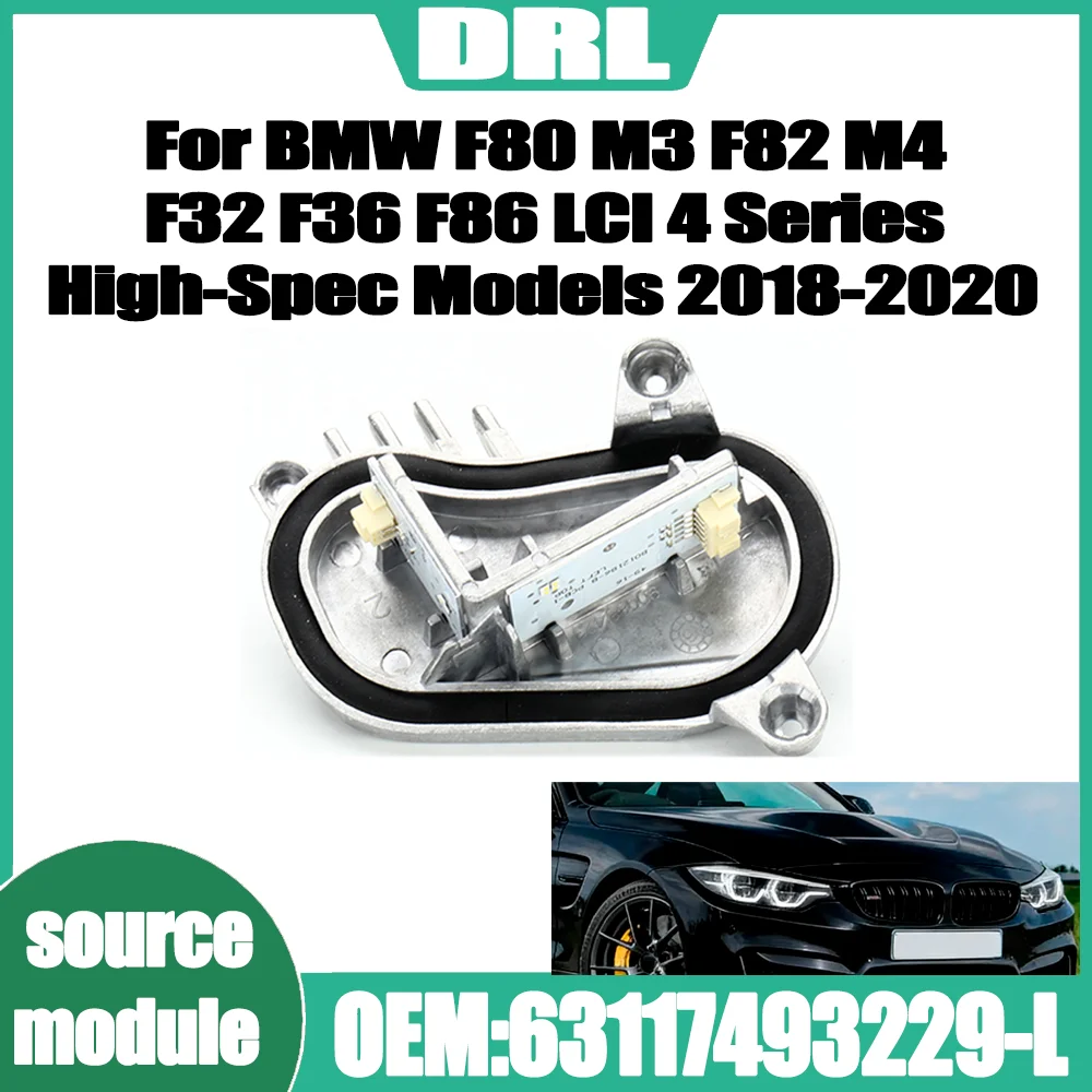 63117493229-L DRL Light Module Control Unit Day Lights For BMW F80 M3 F82 M4 F32 F36 F86 LCI 4 Series High-Spec Models 2018-2020