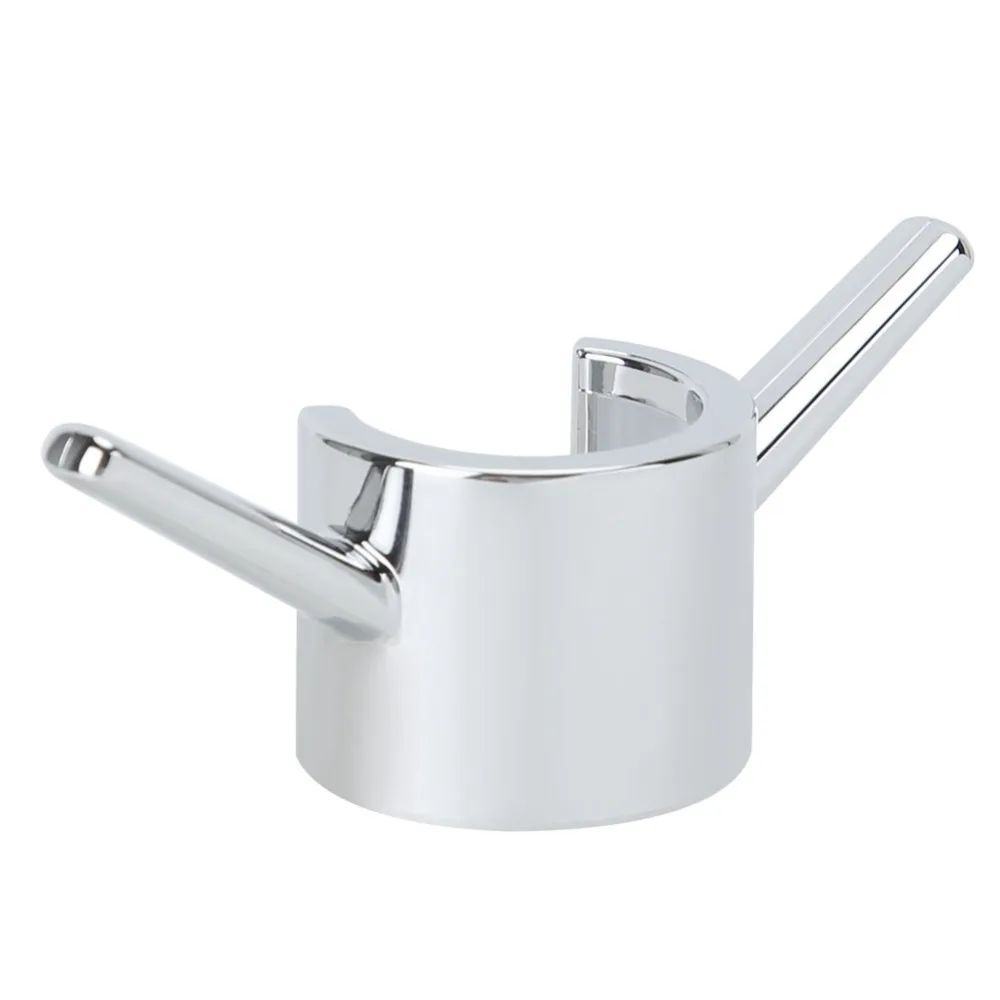 3Pcs ABS Shower Rod Hook Silver Electroplating Finish Bathroom Hook Clip On Style No Drill Design Shower Rod Clamp Hook