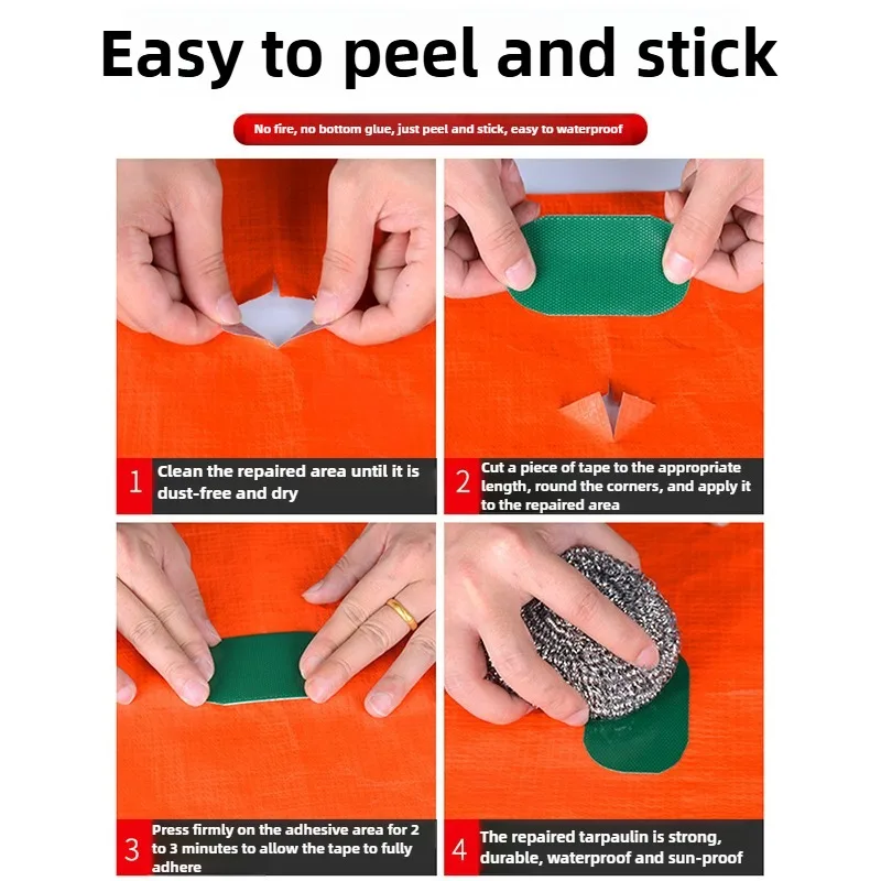 شريط من القماش المشمع عالي الالتصاق، شريط إصلاح رقعة قماش كشط السكين، شريط إصلاح قماش القماش المشمع المظلي للشاحنة #3