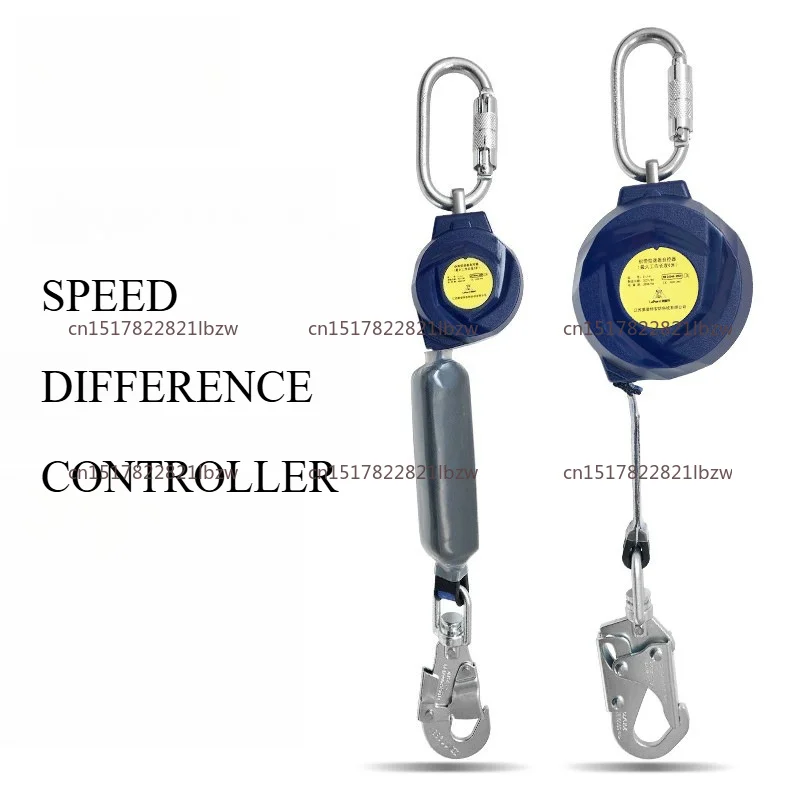 Speed difference self-control anti-fall safety harness with retractable safety rope for electricians and outdoor use